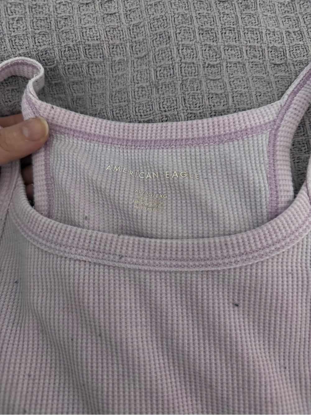 Light Lavender Ribbed Tank Top - Picture 2 of 2